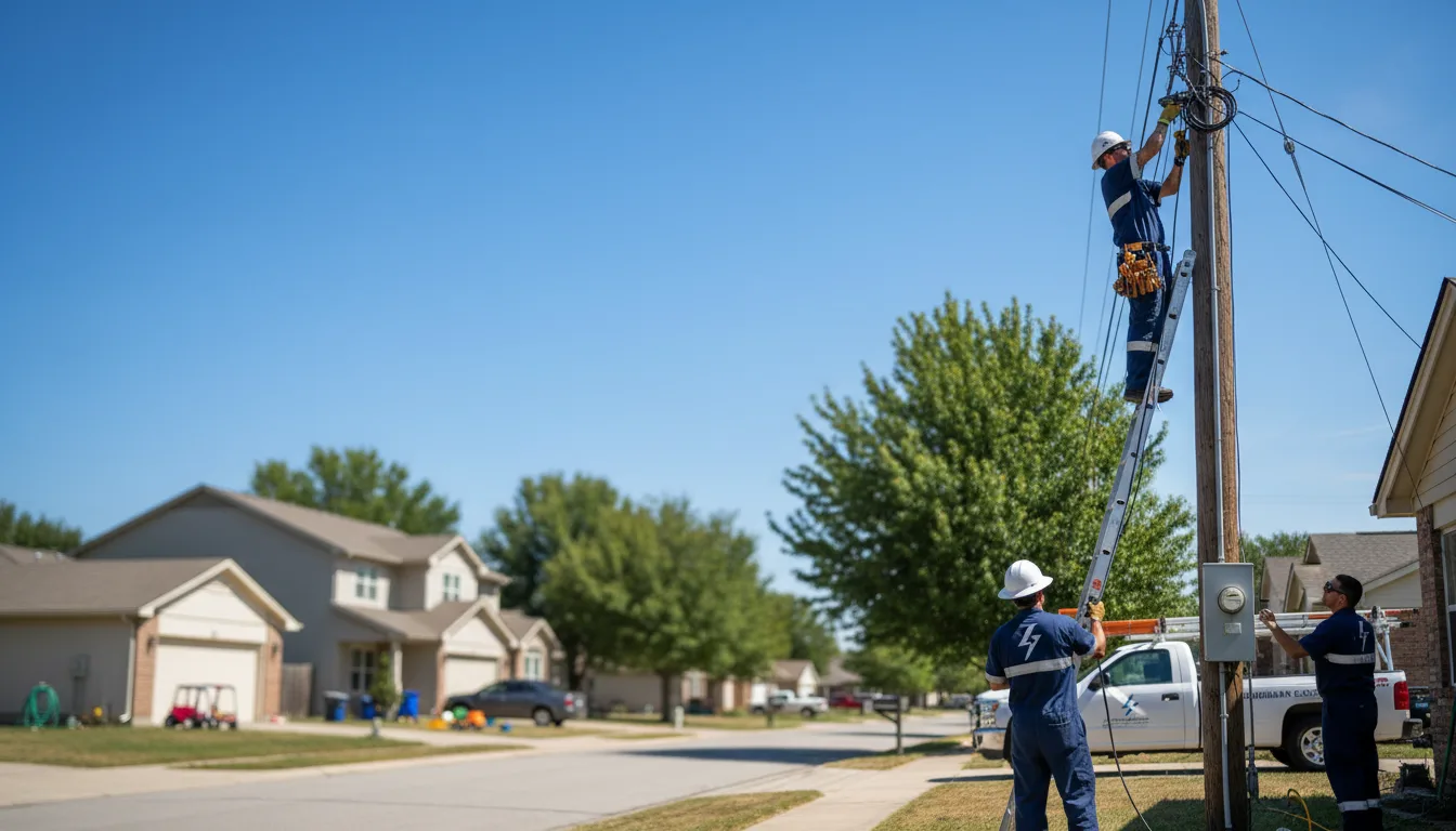 Residential electrician providing installation services in La Salle, TX